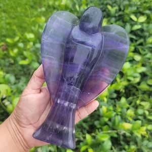Fluorite Angel Carving
